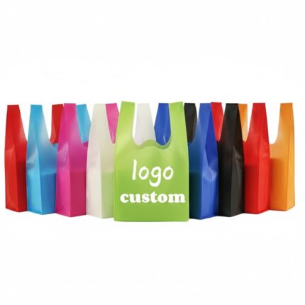 Custom Printed Bulk Non-Woven Tote Bags Non Woven Vest Bags Personalize with Your Logo