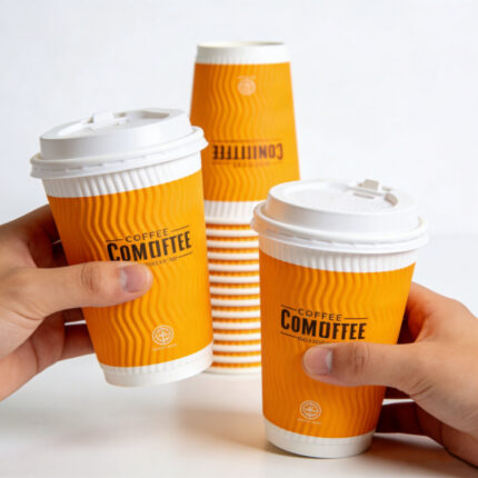 Ripple Wall Paper Cups for Hot/cold Tea and Coffee or Takeaway