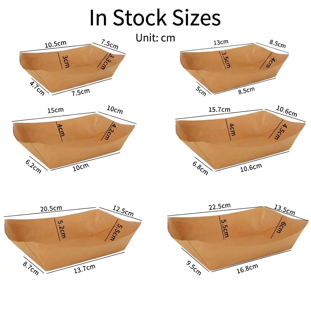 Cheap Price Custom Oil Proof Fast Food Paper Hot Dog French Fries Snack Street Food Takeout Tray