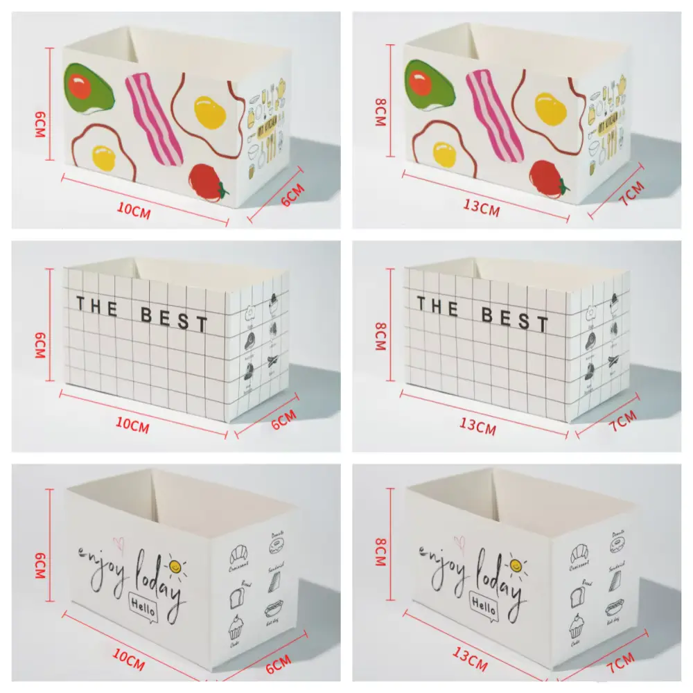 Custom Bakery Boxes Cromboloni Packaging Eco-Friendly Food Grade Cardboard for New York Roll Bread Sandwich Toast Packaging