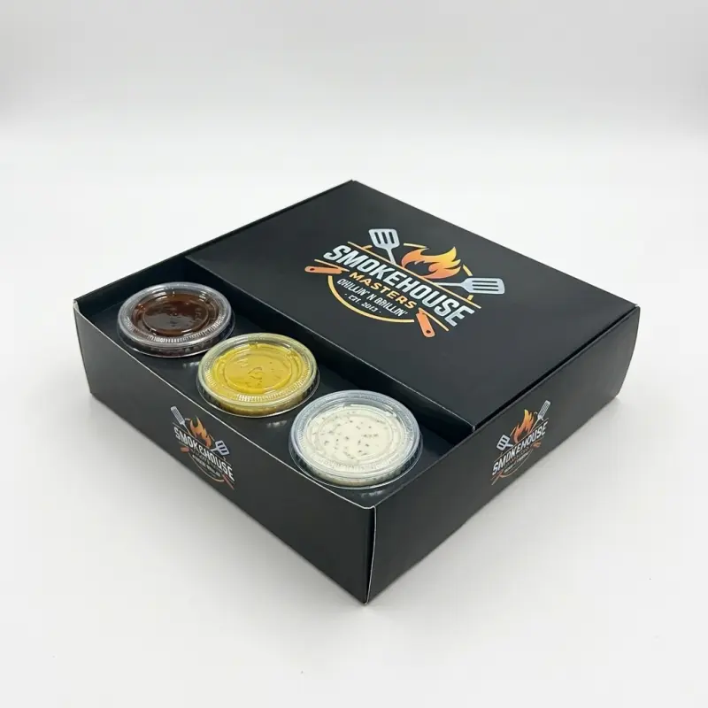 Custom logo Takeout Packaging French Fries Burger Shawarma Doner Kebab Box With Sauce Dip Cup Divider Fast Food to Go Boxes