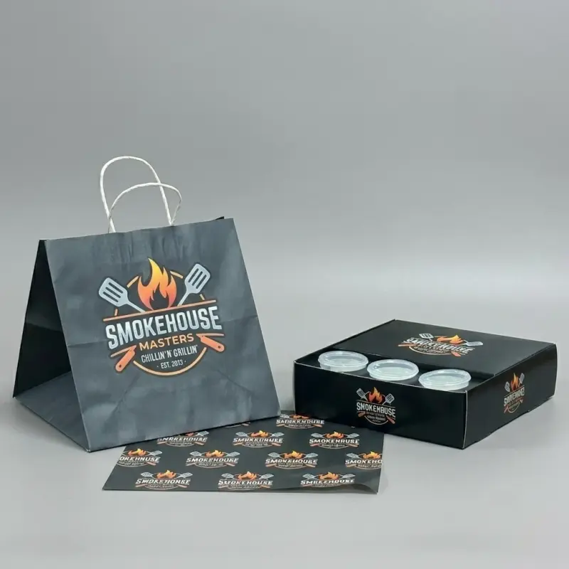 Custom logo Takeout Packaging French Fries Burger Shawarma Doner Kebab Box With Sauce Dip Cup Divider Fast Food to Go Boxes