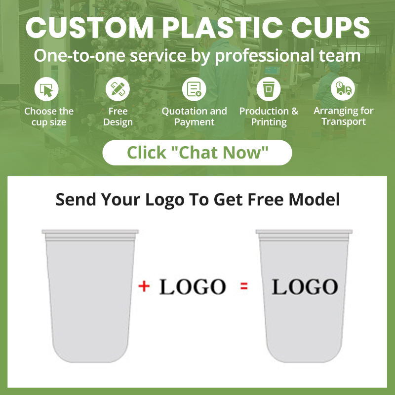 Custom Logo Printed PET Clear Plastic Cups with Lids 10/12/14/16oz Round Bottom U Shape Disposable Plastic Cup for Ice Coffee