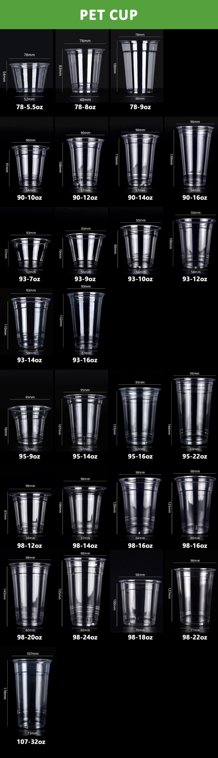 Custom Logo Printed PET Clear Plastic Cups with Lids 10/12/14/16oz Round Bottom U Shape Disposable Plastic Cup for Ice Coffee