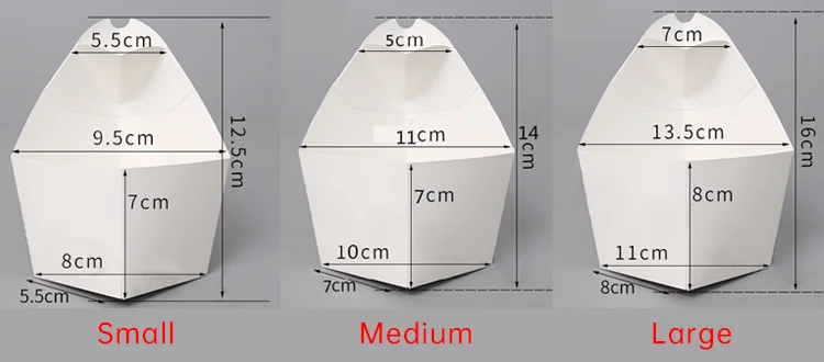 New Trend 2026 High Quality Disposable French Fries Take Out Box Paper Holder Custom Logo Paper Churro Snack Container