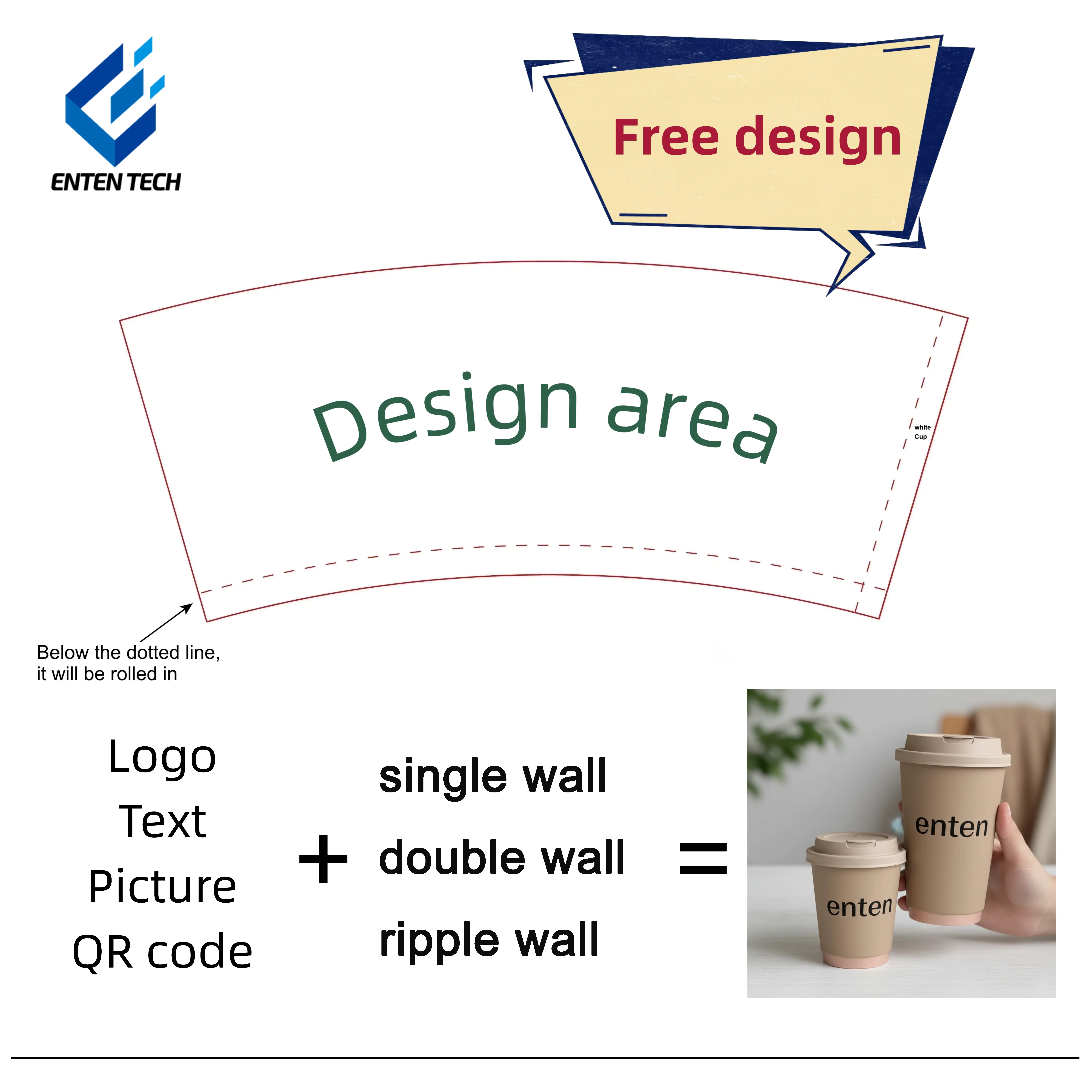 Custom logo Luxury Eco Disposable 8oz 12oz Double Wall Hot Drink Karak Tea Gahwa Arabic Coffee Paper Cup Packaging with Lid