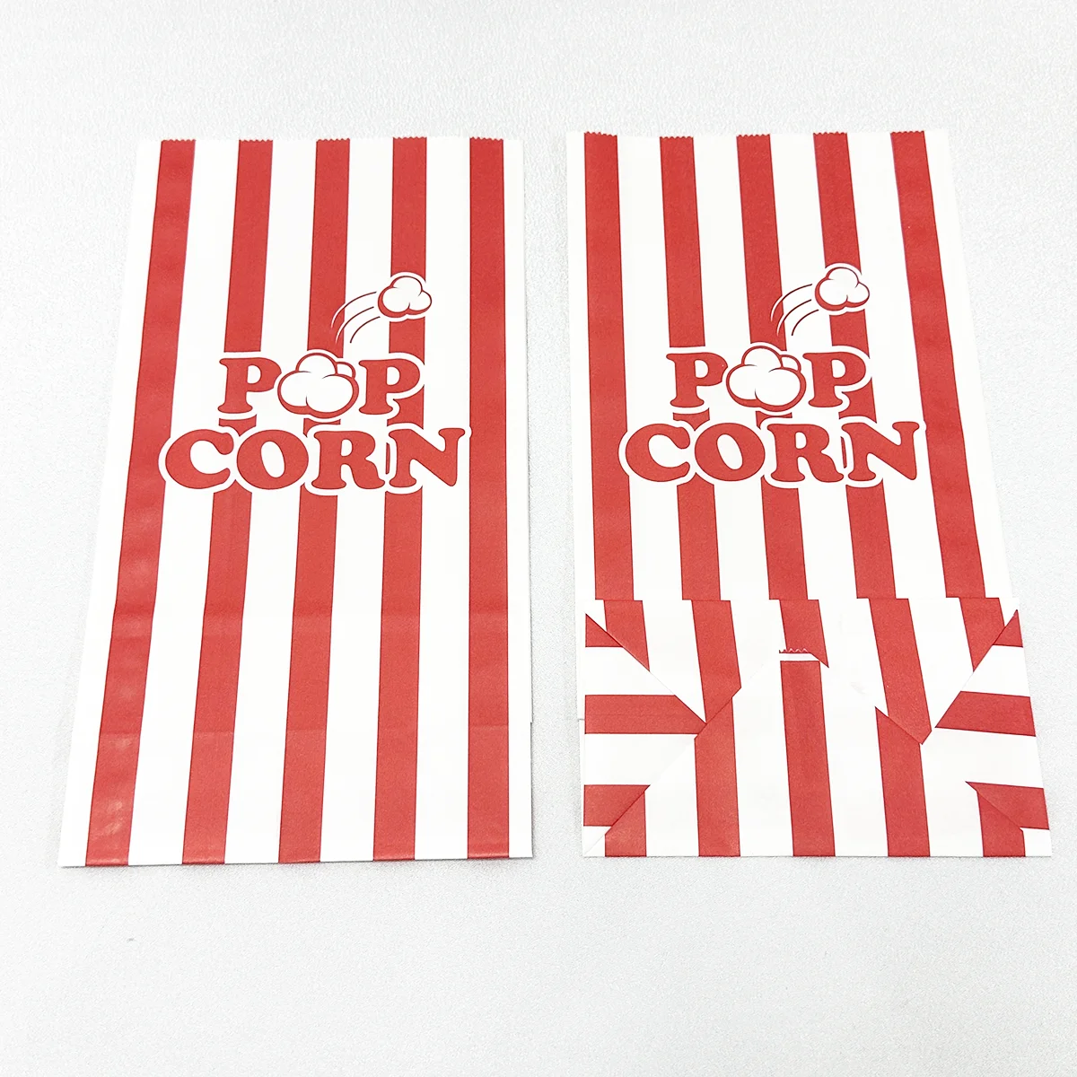 Custom Takeaway Fast Food Packaging Bag with Logo Wholesale Movie Party Favor Paper Popcorn Sac En Papier Pop Corn Bags