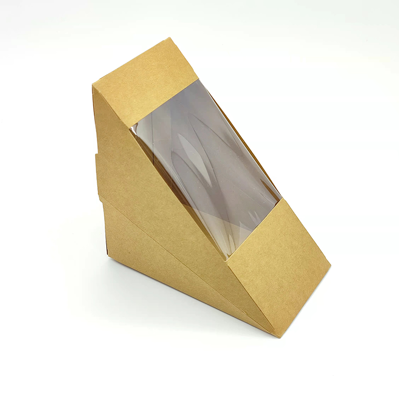 Disposable Transparent Sandwich Containers Sandwich Wedge Box Triangle Bakery Packaging Wrappers Emballage Sandwich