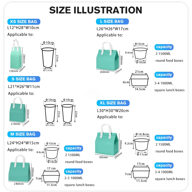 Customized Printing Reusable Ultrasonic Laminated Non-woven Aluminum Foil Insulated Bag for Restaurant